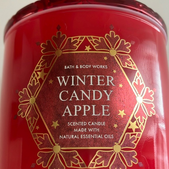🎄BATH & BODY WORKS WINTER CANDY APPLE 3 -WICK SCENTED CANDLE 🕯️NWT‼️ - Picture 6 of 9